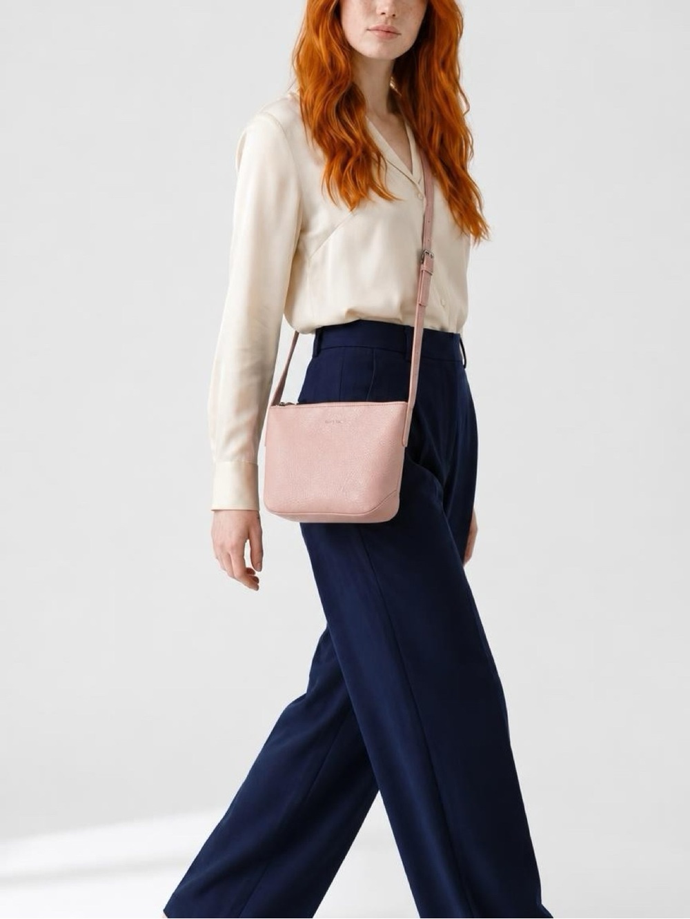 Matt & Nat Pale Pink Crossbody Bag with Adjustable Strap